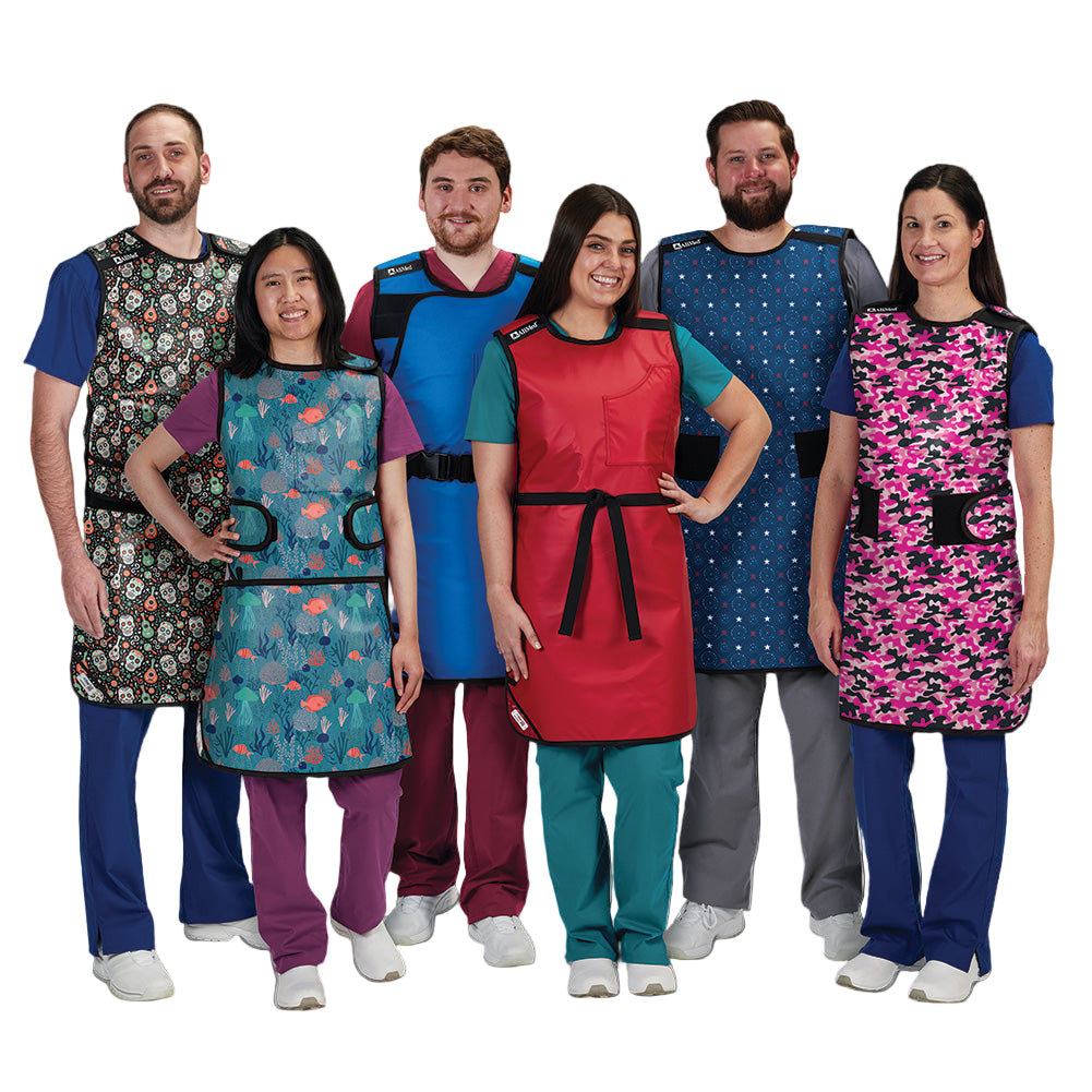 group of people wearing radiation aprons