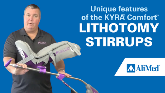 demonstartion of kyra lithotomy stirrups