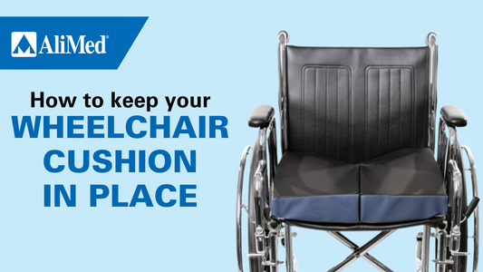 wheelchair with stay-put cushion that stays in place