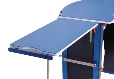 surgcal hand table on operating table