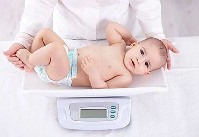 baby on scale