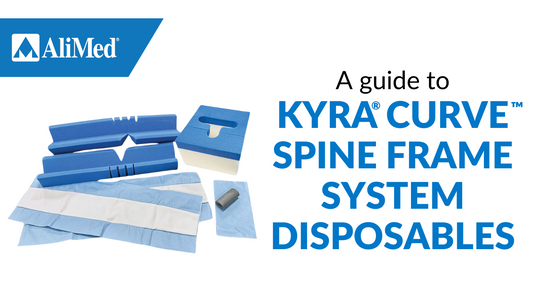 man showing disposables to use with kyra curve spine frame