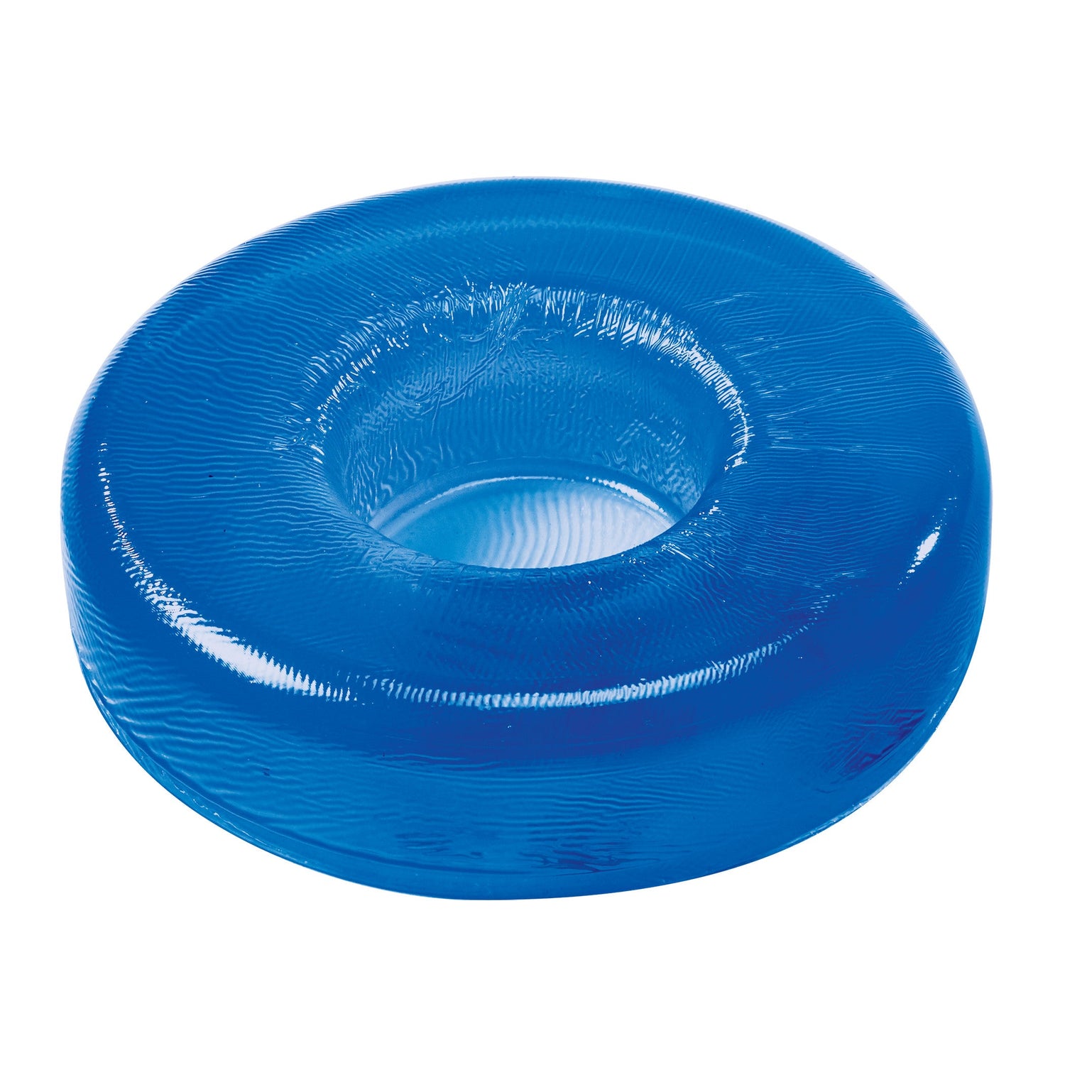 An image of a blue gel surgical head donut representing a category of gel positioners