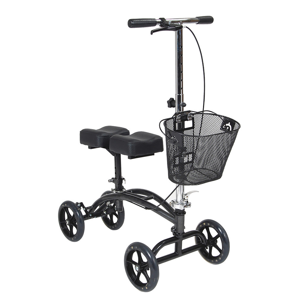drive medical steerable knee walker with basket 