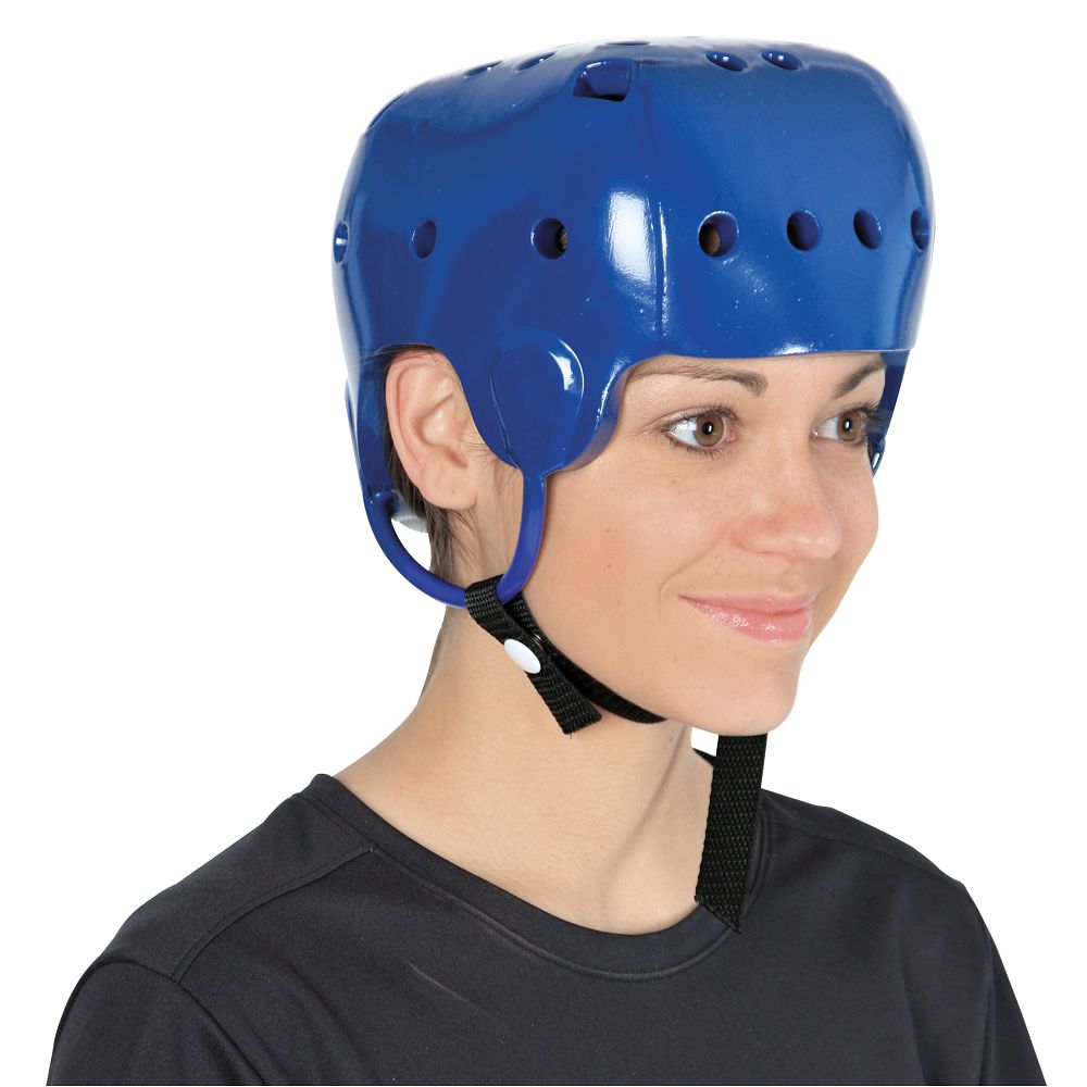 An image of patient wearing a helmet representing a Fall Risk Management category