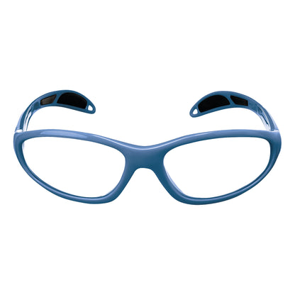 Ultralite Wraparound Radiation Protection Glasses for Petite Faces, Plano, Blue