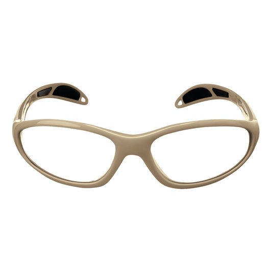 Ultralite Wraparound Radiation Protection Glasses for Petite Faces, Plano, Taupe