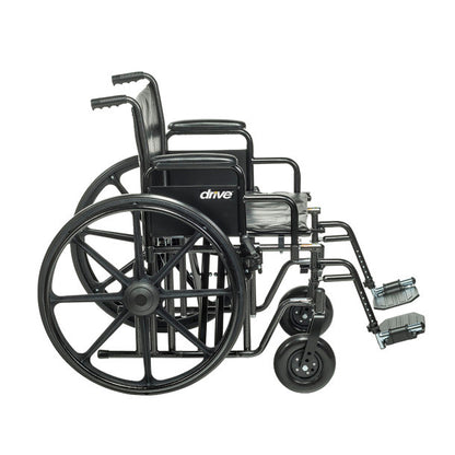 Drive Medical Sentra EC Heavy-Duty Wheelchair with Removable Desk Arms and Swing-Away Footrests