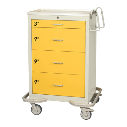 AliMed® Standard Series 4-Drawer Isolation Cart with Key Lock
