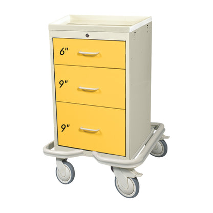 AliMed® Mini Series 3-Drawer Isolation Tower Cart with Key Lock