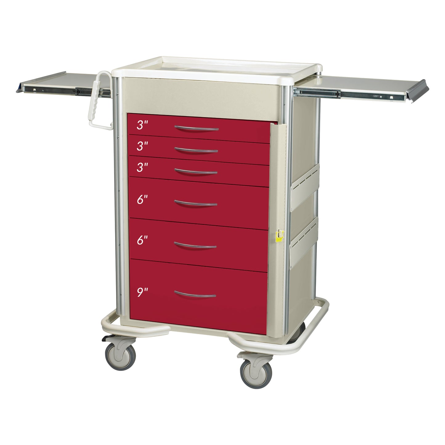 AliMed® Select Series 6-Drawer Emergency Cart, 30" Drawer Space