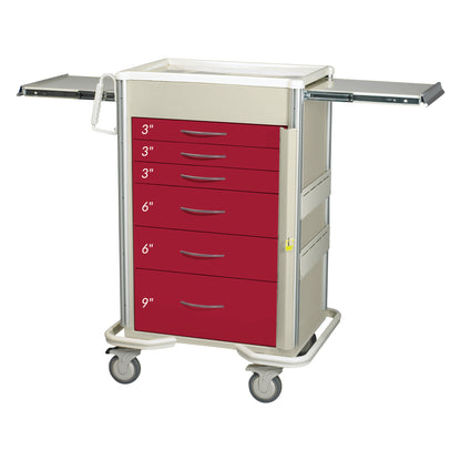 AliMed® Select Series 6-Drawer Emergency Cart, 30" Drawer Space