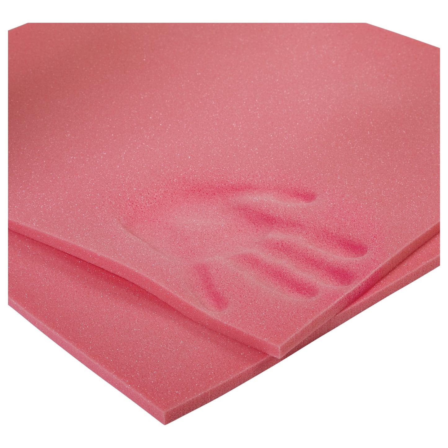 Non-Adhesive T-Foam, Soft, Pink, 18"W x 20"L x 3/8"H, 2 Sheet/Case