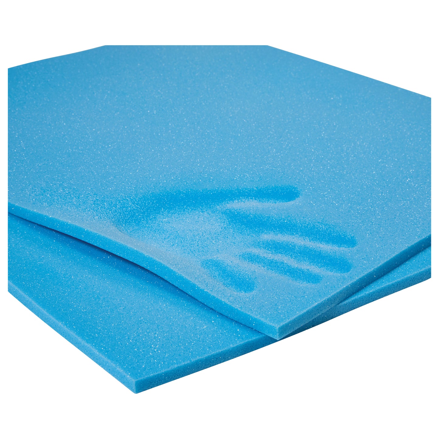 Non-Adhesive T-Foam, Medium, Blue, 18"W x 20"L x 3/8"H, 2 Sheet/Case