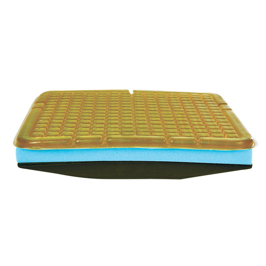 Checkerboard T-Gel Plus Wheelchair Cushion w/Solid Seat Insert, Navy Ripstop Nylon Cover, 18"W x 16"D