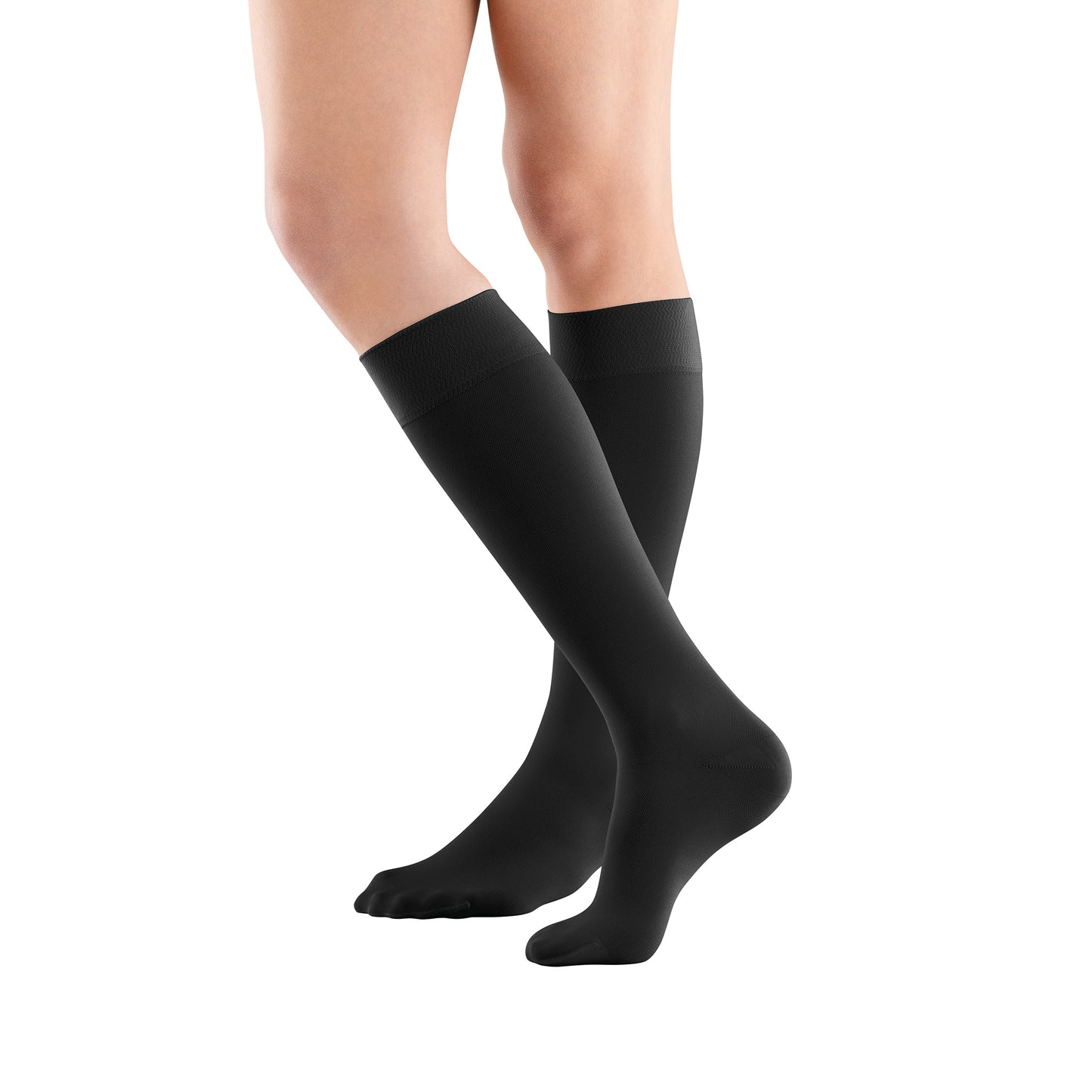 VenoTrain micro AD Closed Toe Compression Stockings, Knee-High, Black, Closed Toe, Short, Medium, 1 Pair/Pack
