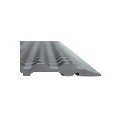 Side view of the ERGOMAT Hygiene Nitrile Floor Mat, featuring a ribbed surface and slightly tapered edge on a white background.