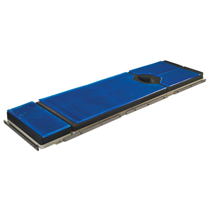 An AliMed AliBlue Gel Surface Overlay, featuring a blue gel padding designed for comfort and pressure relief.