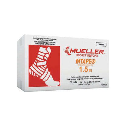 MTape Athletic Tape, 1-1/2"W x 15 yds., 32 Roll/Case