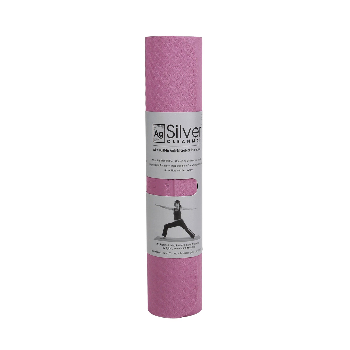 CleanMat Yoga/Exercise Mat, Raspberry