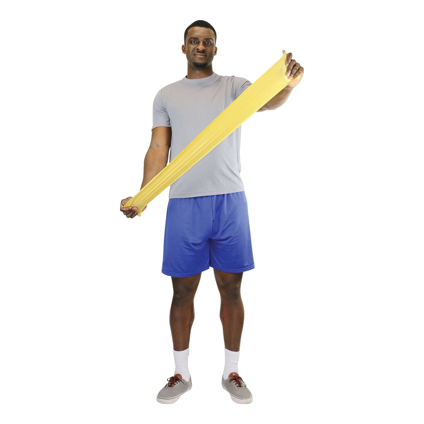 Latex Exercise Band, Low Powder, Tan, 2X-Light, 50-yd. Roll, 2 Roll/Pack