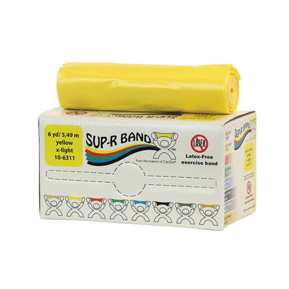 Sup-R Band Non-Latex Exercise Band, Yellow, X-Light, 6-yd. Roll