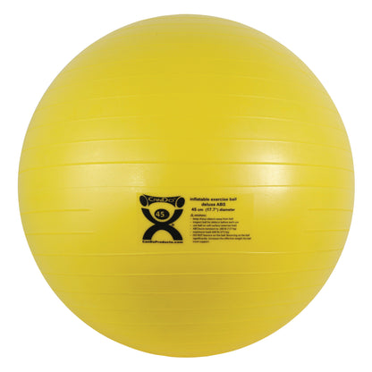 Inflatable Exercise Ball, Yellow, 18"W (45 cm)