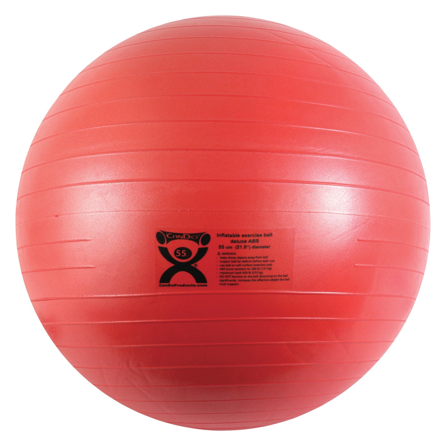 Inflatable Exercise Ball, Red, 21"W (55 cm)