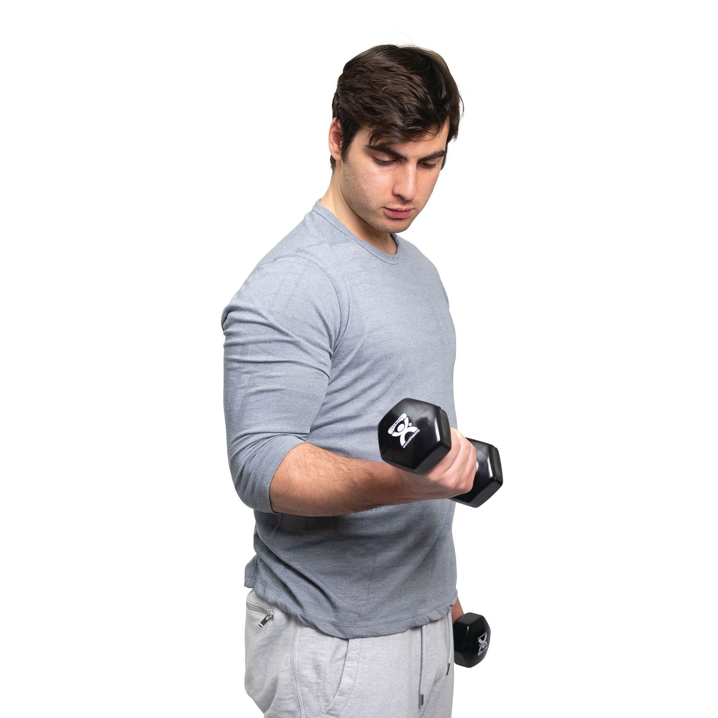 Vinyl-Coated Dumbbell Set, 20 Piece/Set (2 of each 1-10 lbs.)