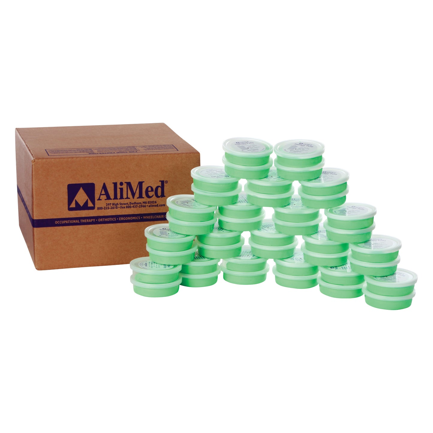 Therapy Putty Pack Kit, Green, Medium, 40/Kit