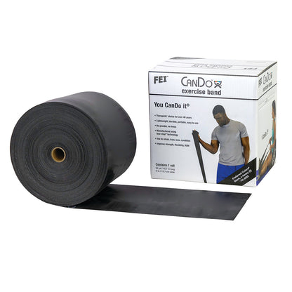 Latex Exercise Band, Black, X-Heavy, 50-yd. Roll
