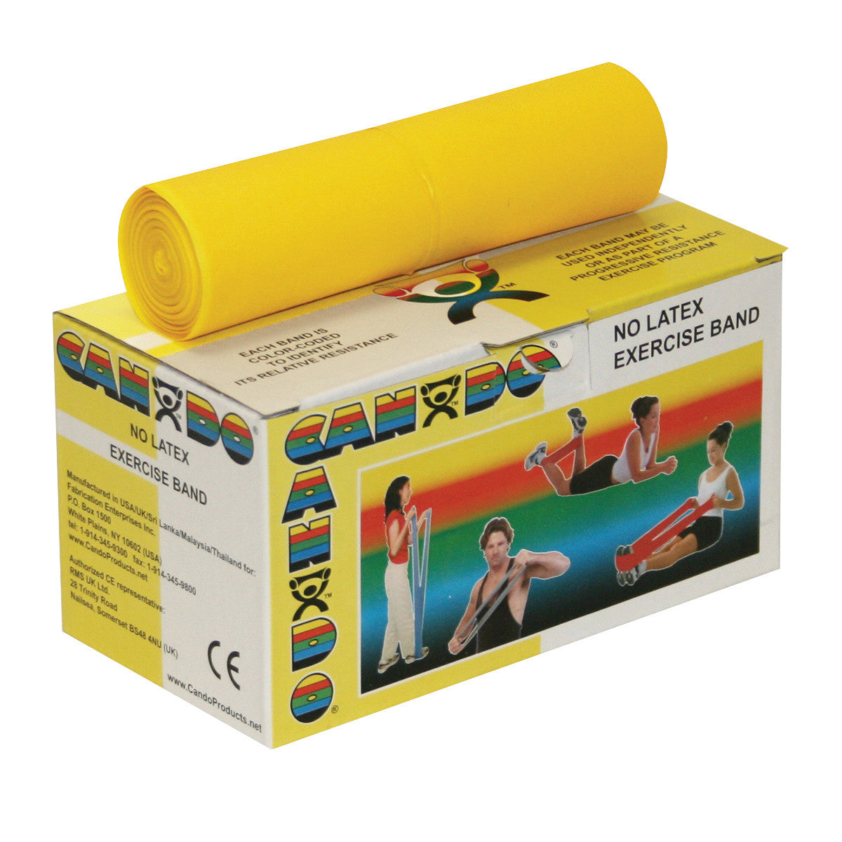 Non-Latex Exercise Band, Yellow, Light, 6-yd. Roll