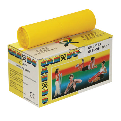 Non-Latex Exercise Band, Yellow, Light, 6-yd. Roll