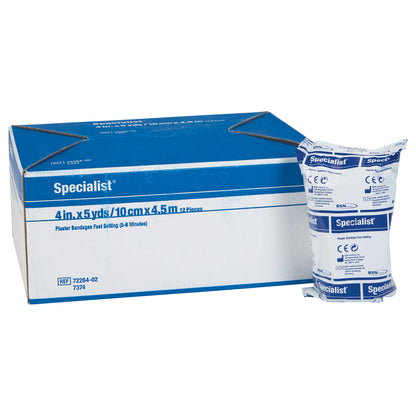 Specialist Plaster of Paris Bandages, Fast Blue, 4"W x 5 yds. L, 12 Roll/Box