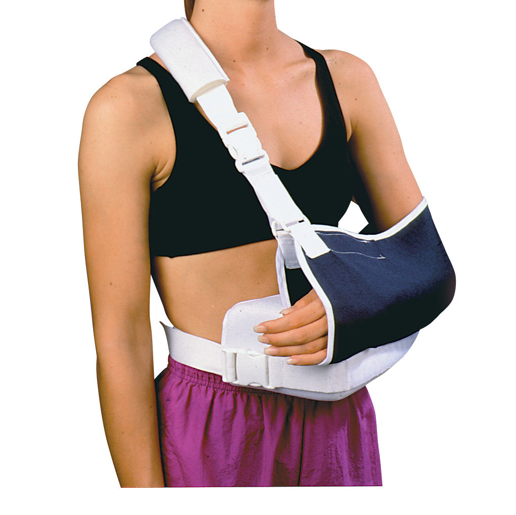 Shoulder Immobilizer with Contoured Arm Wedge and Body Strap
