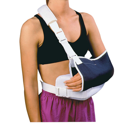 Shoulder Immobilizer with Contoured Arm Wedge and Body Strap