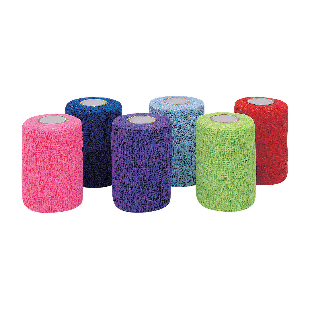 NL Flexible Cohesive Bandage, Color Pack, 3"W x 5 yds., 24 Roll/Case