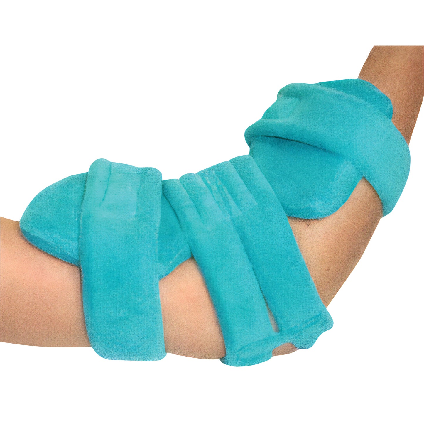 Pediatric Goniometer Elbow Orthosis, Terrycloth Cover, Emerald Green, Large