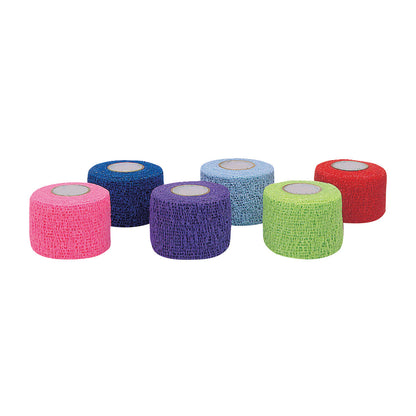 Flexible Cohesive Bandage, Color Pack, 1-1/2"W x 5 yds., 48 Roll/Case
