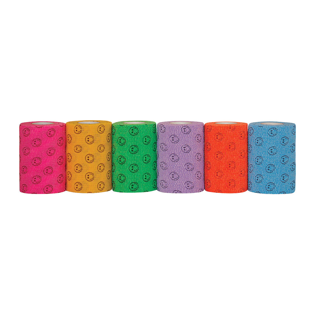 Flexible Cohesive Bandage, Smiley Pack, 3"W x 5 yds., 24 Roll/Case