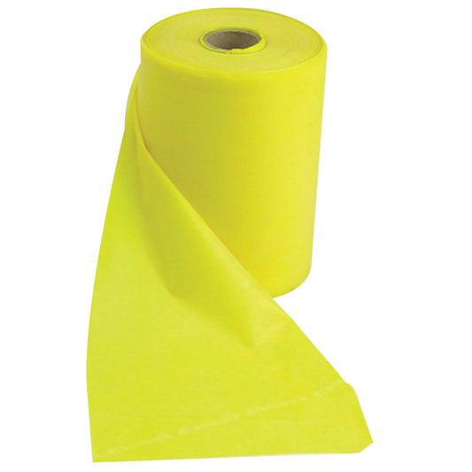 Non-Latex Resistive Exercise Band, Yellow, Thin, 25-yd. Roll