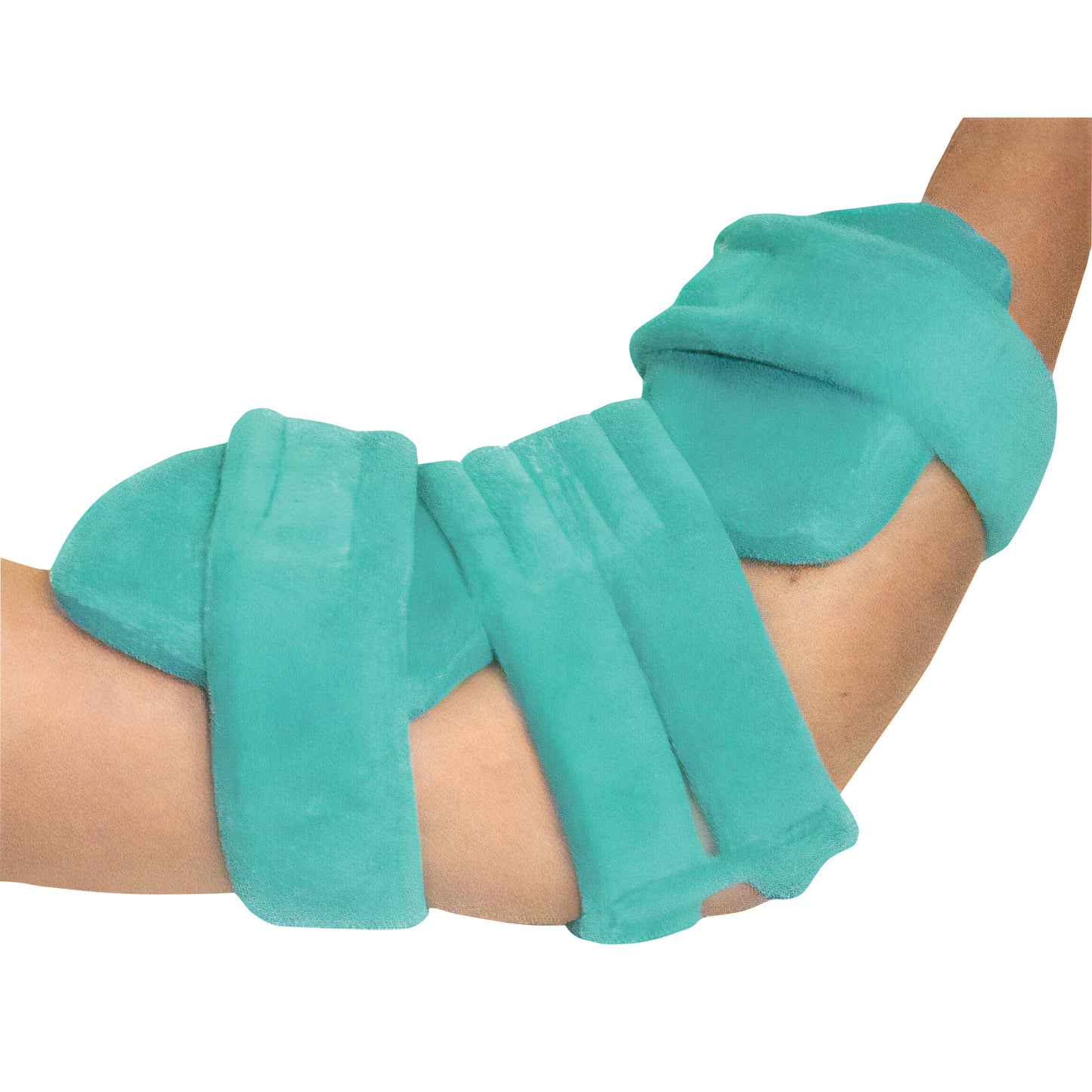 Pediatric Spring-Loaded Goniometer Elbow Orthosis, Terrycloth Cover, Emerald Green, Large