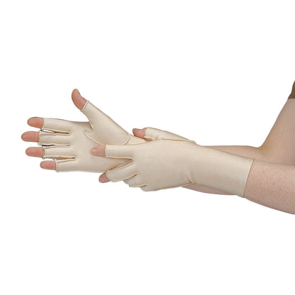 3/4-Finger Wrist-Length Gentle Compression Glove, Right, Large