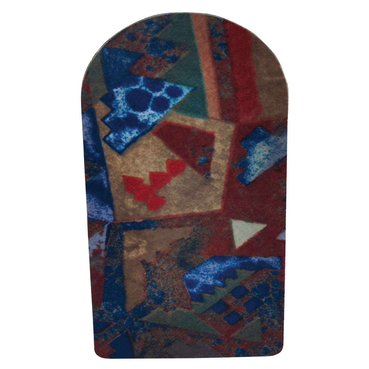 Aetrex Carboplast Composite Sheet with an abstract geometric pattern in red, blue, and brown hues.