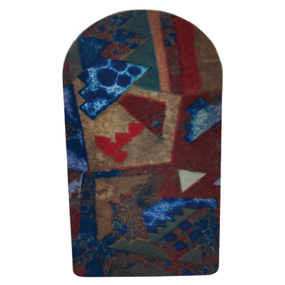 Aetrex Carboplast Composite Sheet with an abstract geometric pattern in red, blue, and brown hues.