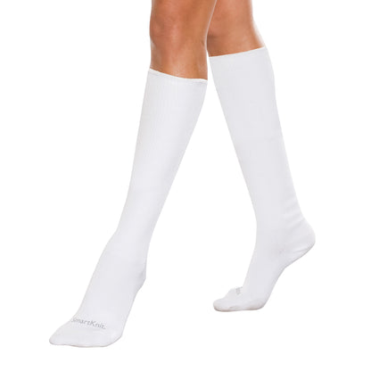 SmartKnit® Seamless Over-the Calf Socks, White, Small, 2 Pair/Pack
