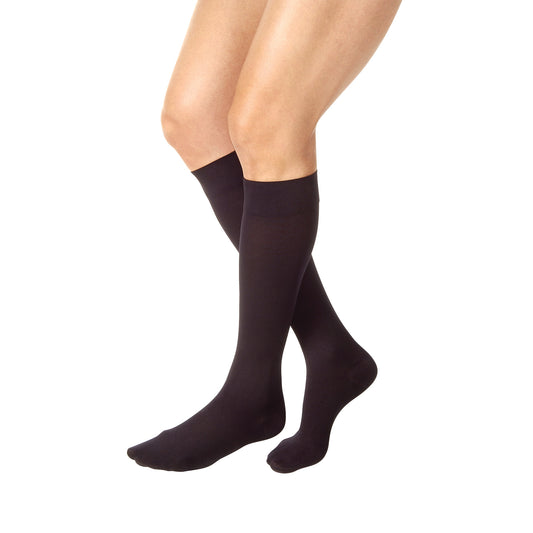 Thigh-High Compression Stockings, 20-30 mmHg, Black, Small, 1 Pair/Pack