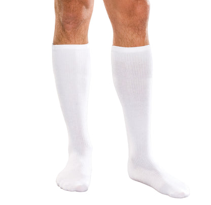 Core-Spun Support Socks, 10-15 mmHg, White, Medium, 1 Pair/Pack