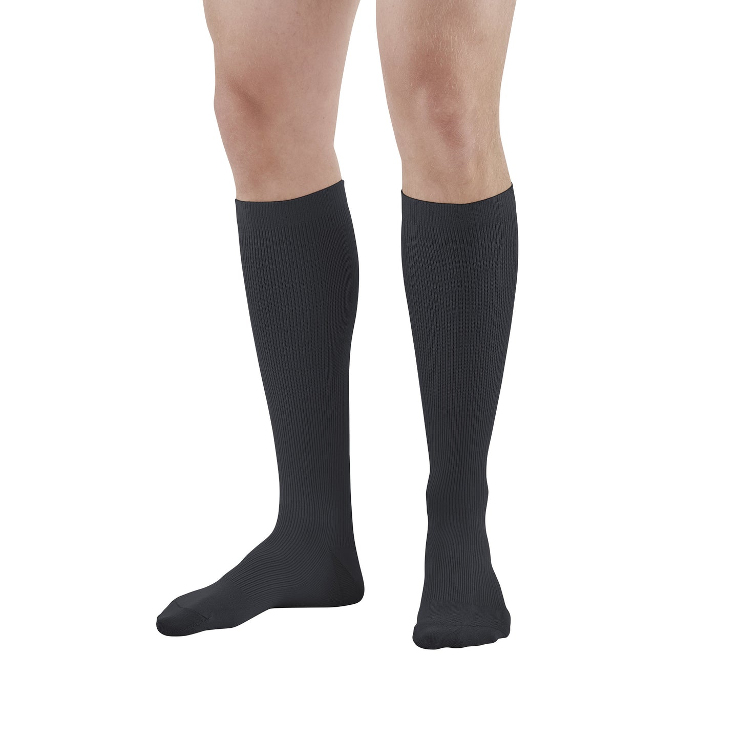 Knee-Length Microfiber Support Socks, Black, Men's Medium, 1 Pair/Pack