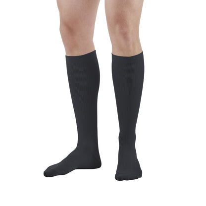 Knee-Length Microfiber Support Socks, Black, Men's Medium, 1 Pair/Pack